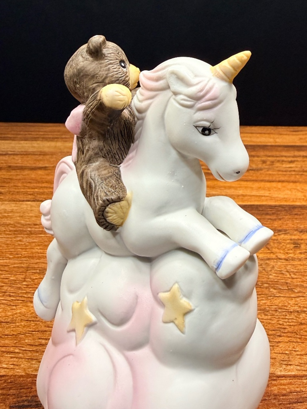 Bear Riding Unicorn Rotating Music Box - Picture 11 of 12
